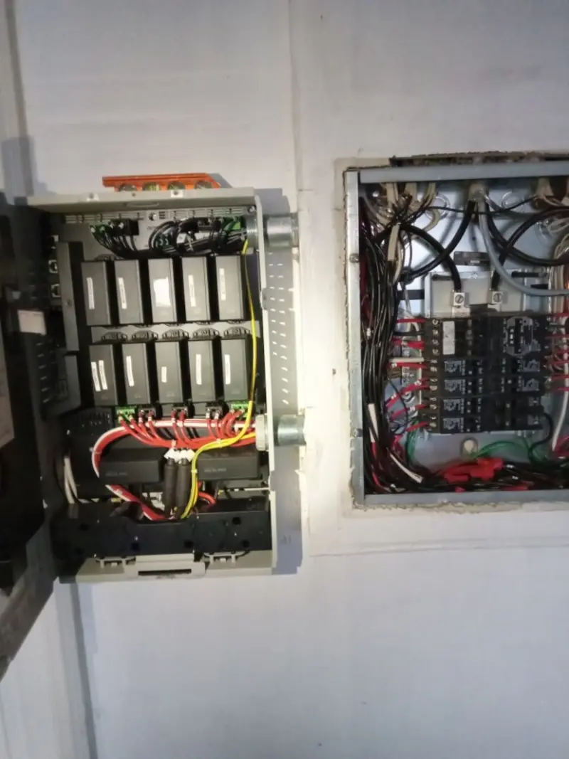 Electrical panel upgrade completed for Security Camera Wiring in Tuscarora